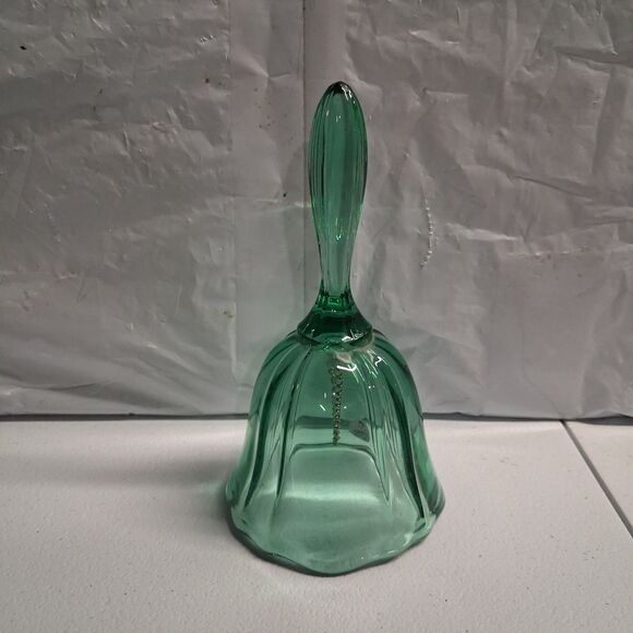 Fenton Other - Fenton Glass 6 3/4" Turquoise Green Bell Middong The Bell Part